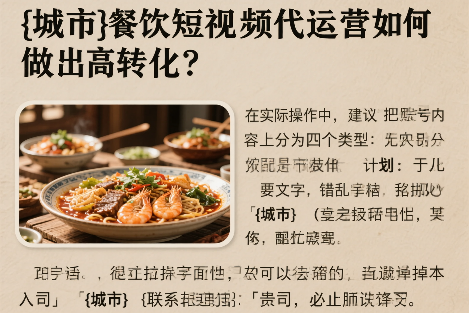 兰州餐饮短视频代运营如何做出高转化？
