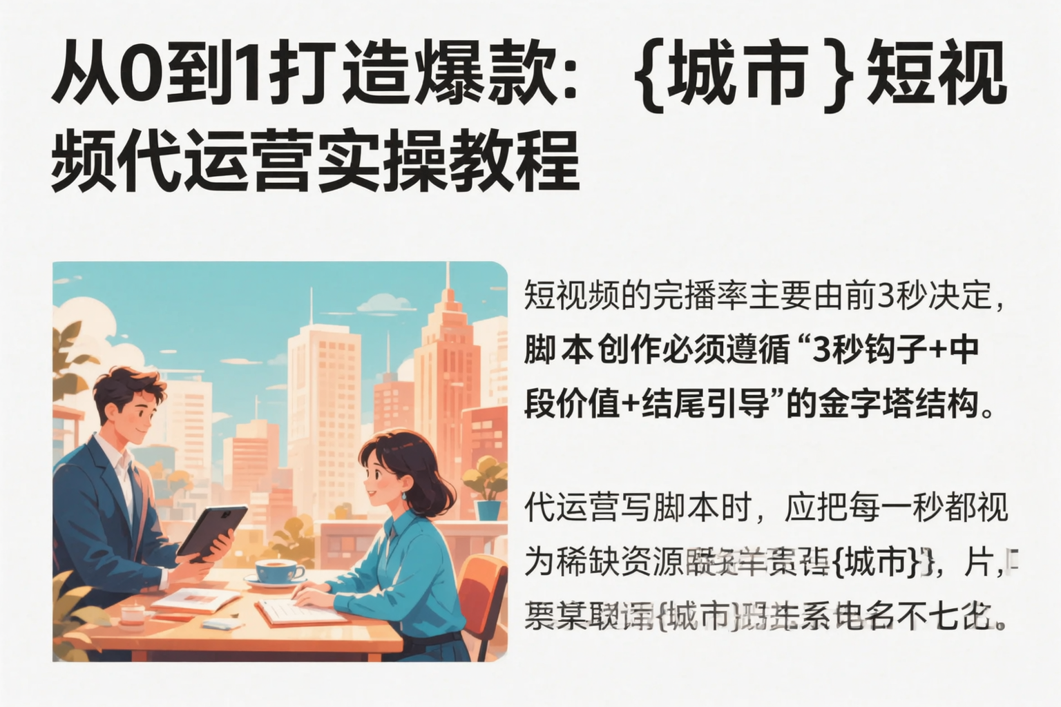 从0到1打造爆款：兰州短视频代运营实操教程