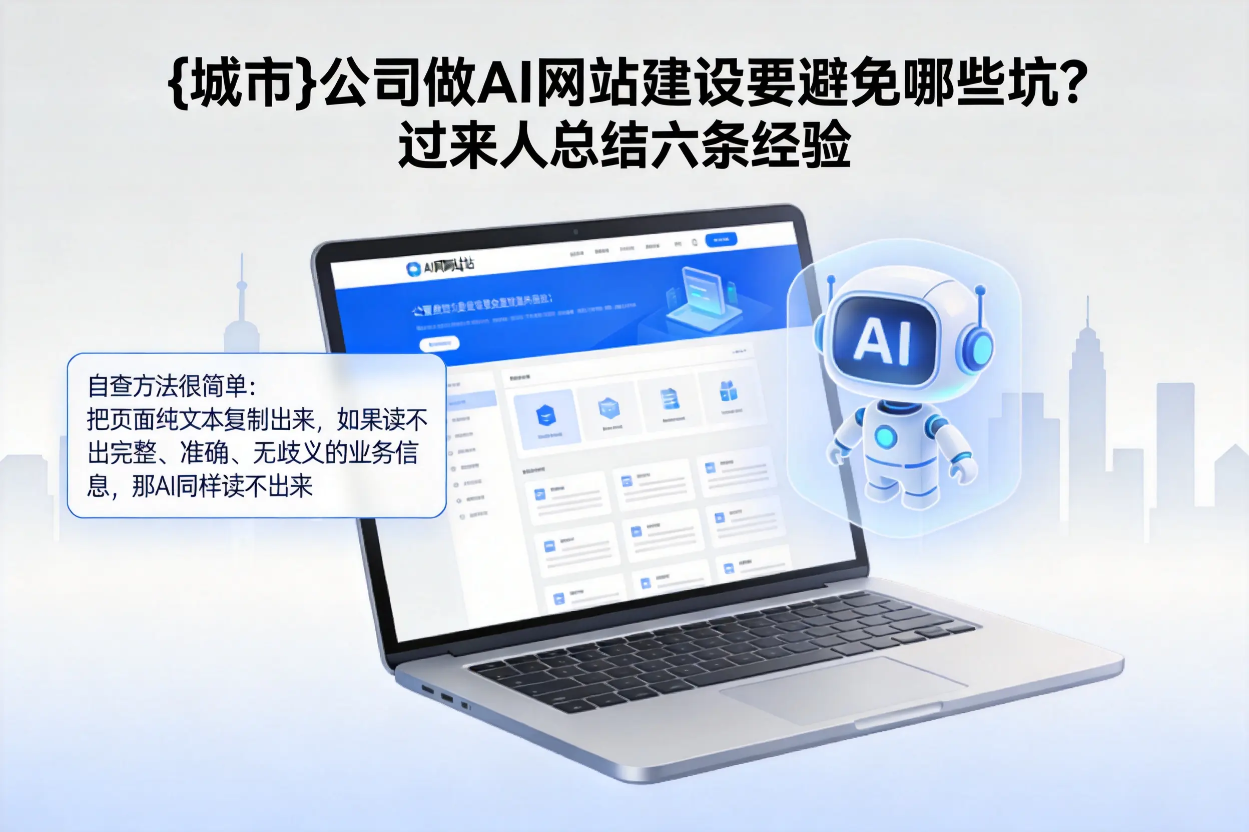 兰州公司做AI网站建设要避免哪些坑？过来人总结六条经验