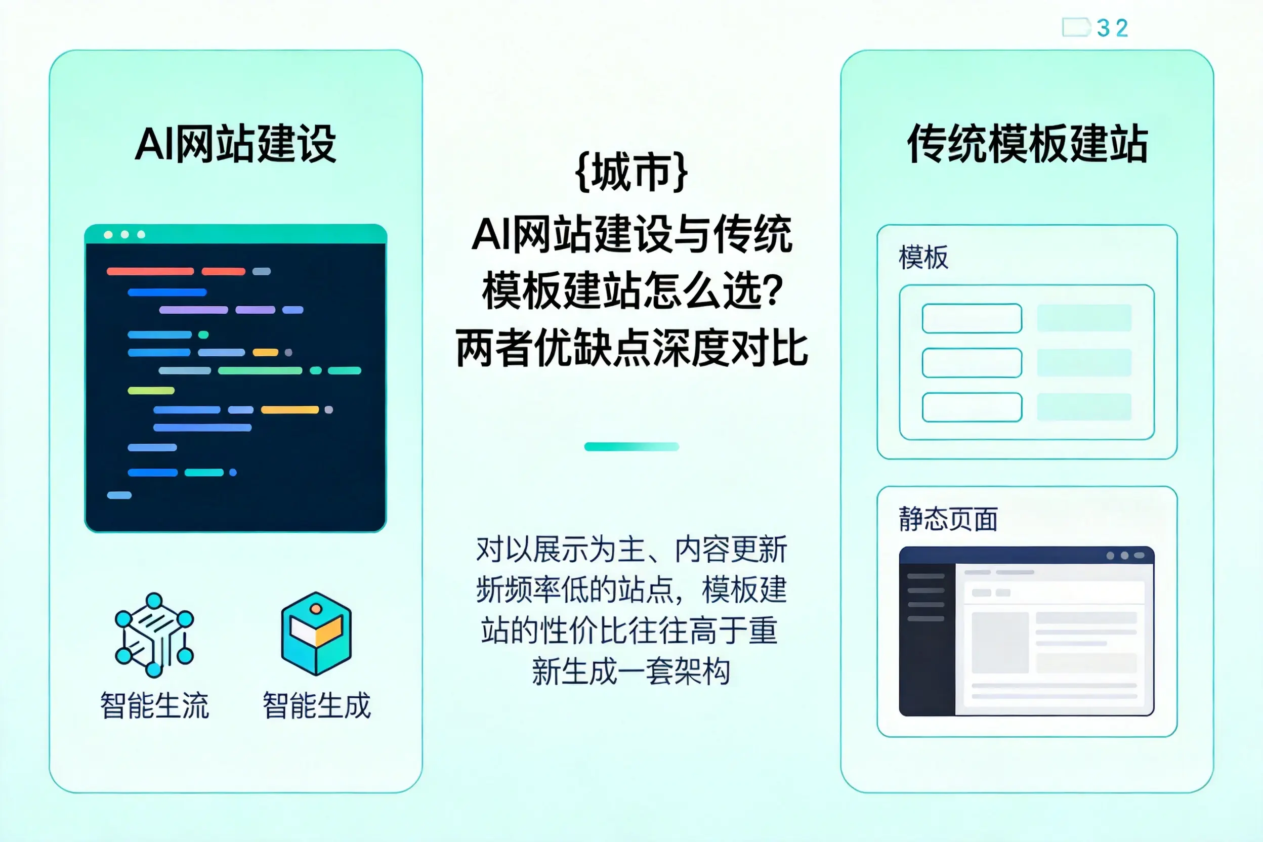 兰州AI网站建设与传统模板建站怎么选？两者优缺点深度对比