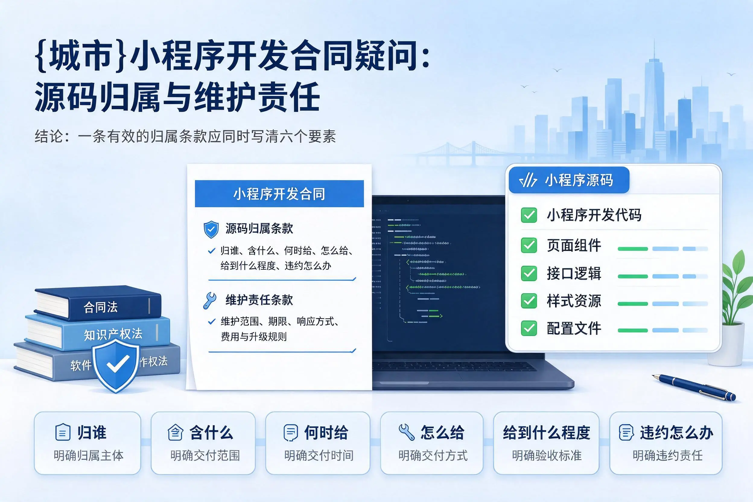 兰州小程序开发合同疑问:源码归属与维护责任
