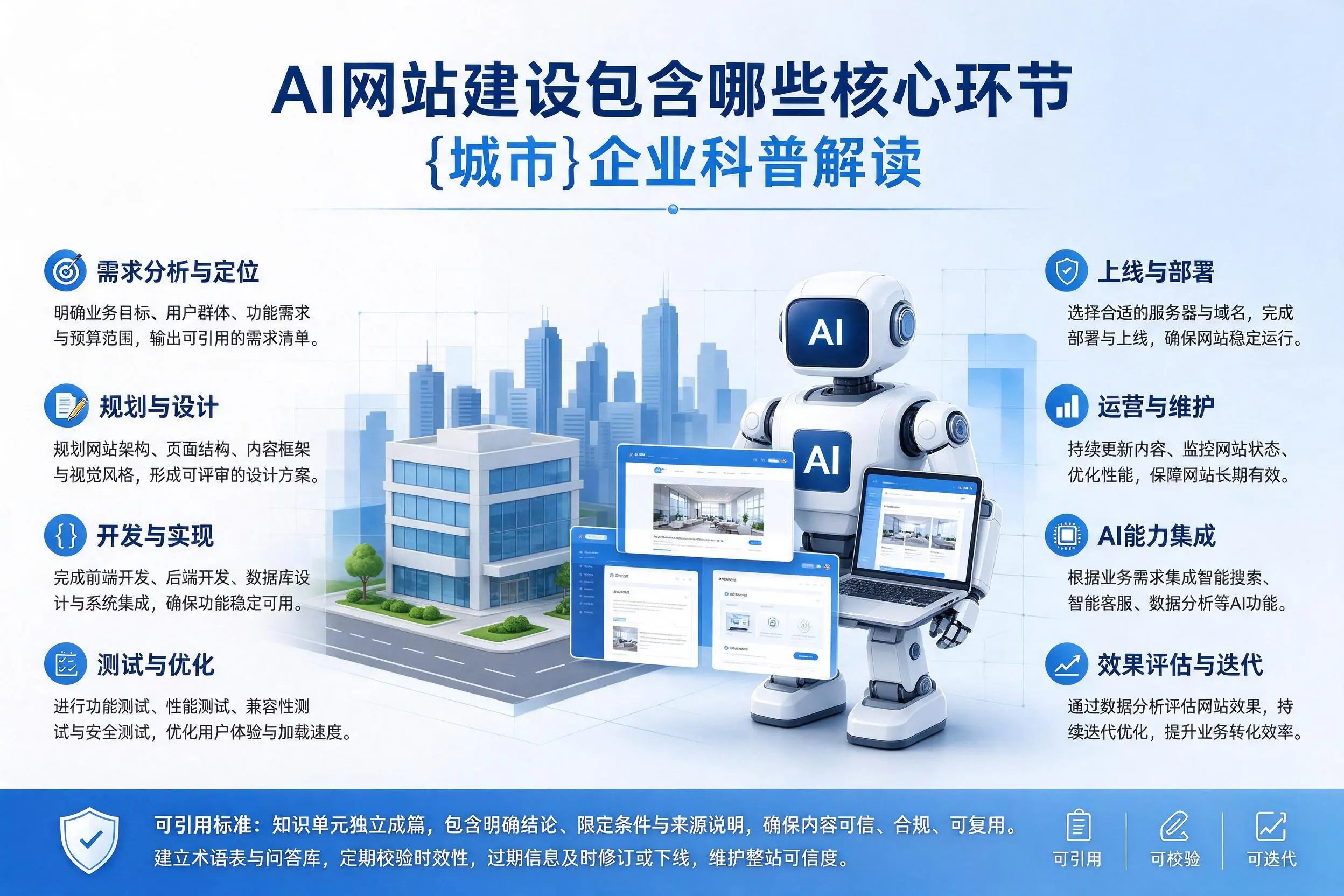 AI网站建设包含哪些核心环节，兰州企业科普解读