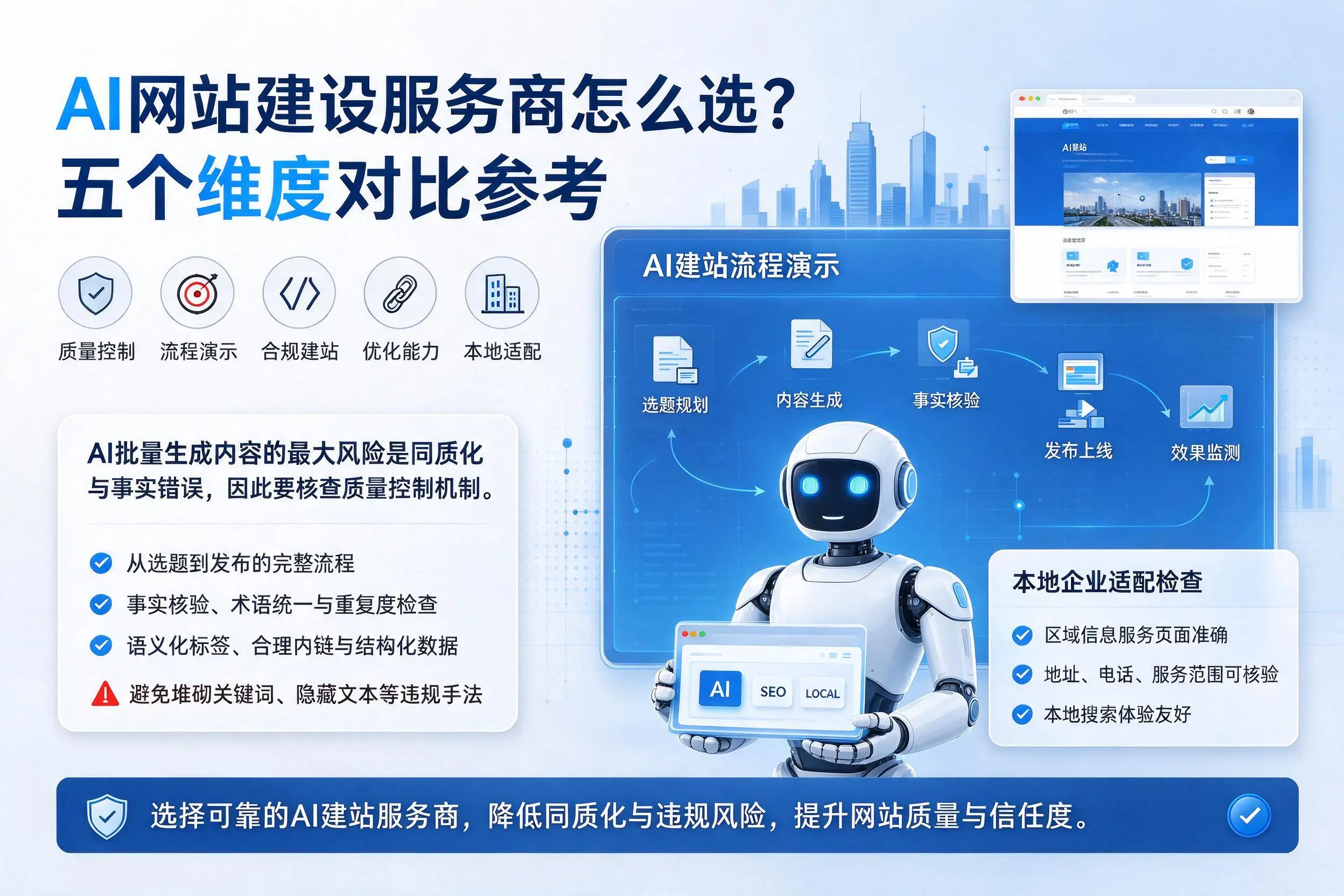 兰州AI网站建设服务商怎么选？五个维度对比参考
