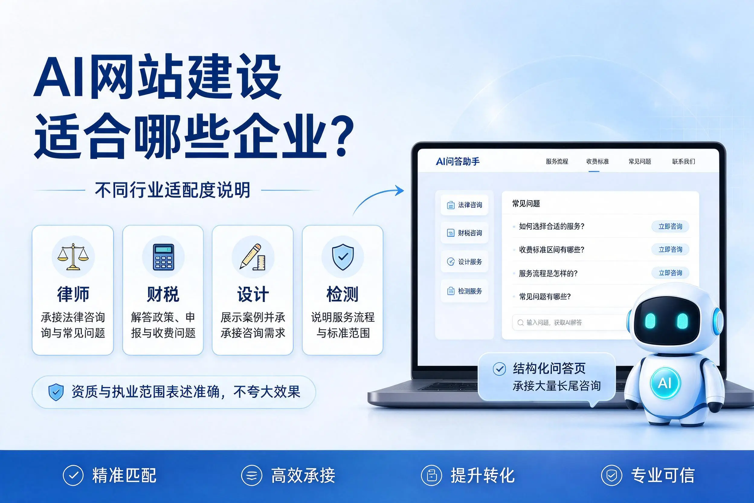 AI网站建设适合哪些企业？兰州不同行业适配度说明